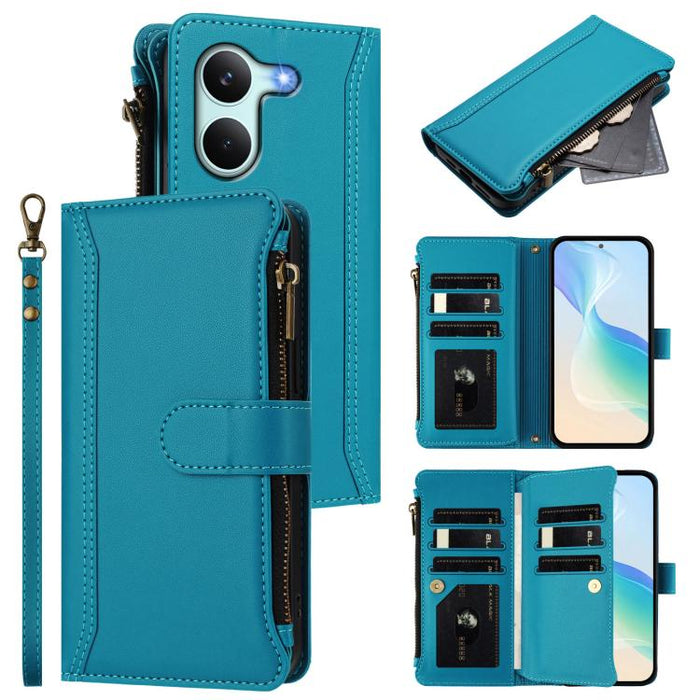 Estuche de piel con cierre magnético, 9 ranuras para tarjetas y cremallera, con correa de mano., For Redmi A5 4G 171.7mm / Poco C71, For Redmi K90 Max 5G, For Redmi A7 Pro 4G Global / Poco C85x 5G, For Redmi 15a 5G Global                               ...