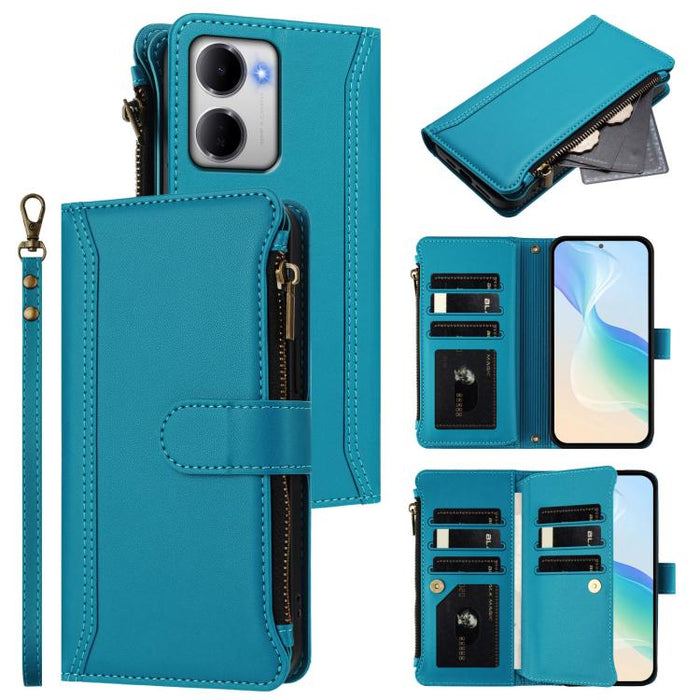 Estuche de piel con cierre magnético, 9 ranuras para tarjetas y cremallera, con correa de mano., For Redmi A5 4G 171.7mm / Poco C71, For Redmi K90 Max 5G, For Redmi A7 Pro 4G Global / Poco C85x 5G, For Redmi 15a 5G Global                               ...