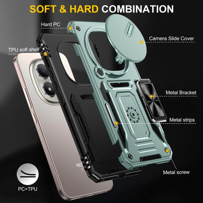 Funda protectora híbrida de PC y TPU para teléfono móvil, For Redmi Note 15 Pro+ 5G Global 163.3mm, For Redmi Note 15 Global 4G / 5G 164mm, For Redmi Note 15 Pro 5G Global 163.6mm, For Redmi 15 5G / 4G EU 171mm, For Redmi 15C 5G / 4G Global 171mm      ...
