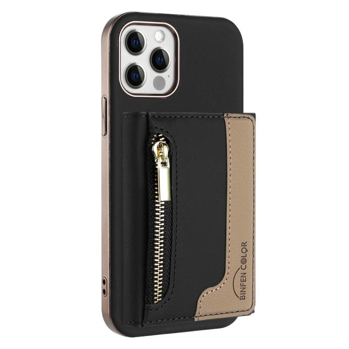 Zipper Horizontal Magnetic Card Bag RFID MagSafe Phone Case, For iPhone 12 / 12 Pro, For iPhone 11 Pro Max, For iPhone 11, For iPhone 11 Pro, For iPhone XR, For iPhone 8 Plus / 7 Plus, For iPhone 8 / 7 / 6