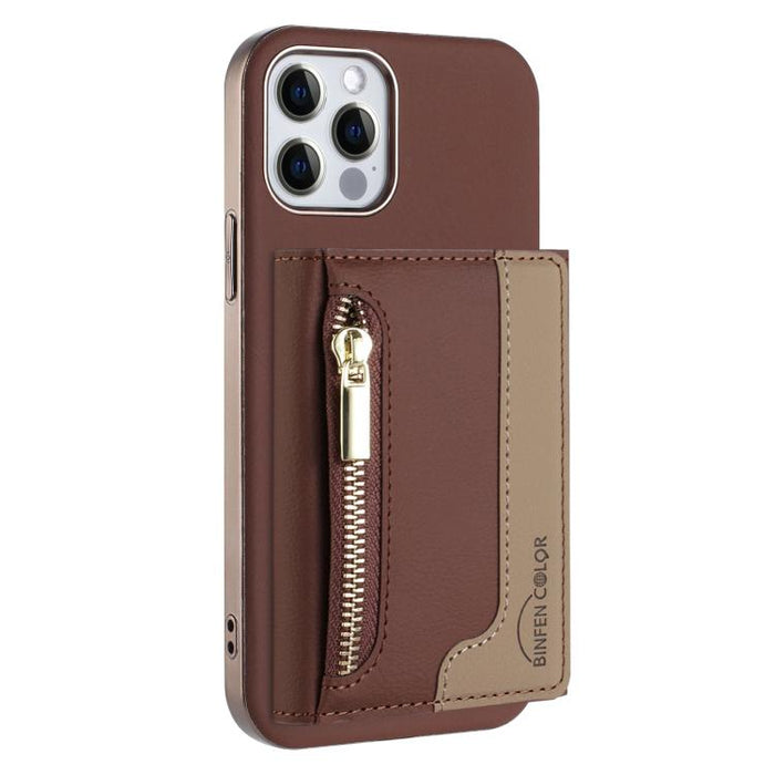 Zipper Horizontal Magnetic Card Bag RFID MagSafe Phone Case, For iPhone 12 / 12 Pro, For iPhone 11 Pro Max, For iPhone 11, For iPhone 11 Pro, For iPhone XR, For iPhone 8 Plus / 7 Plus, For iPhone 8 / 7 / 6