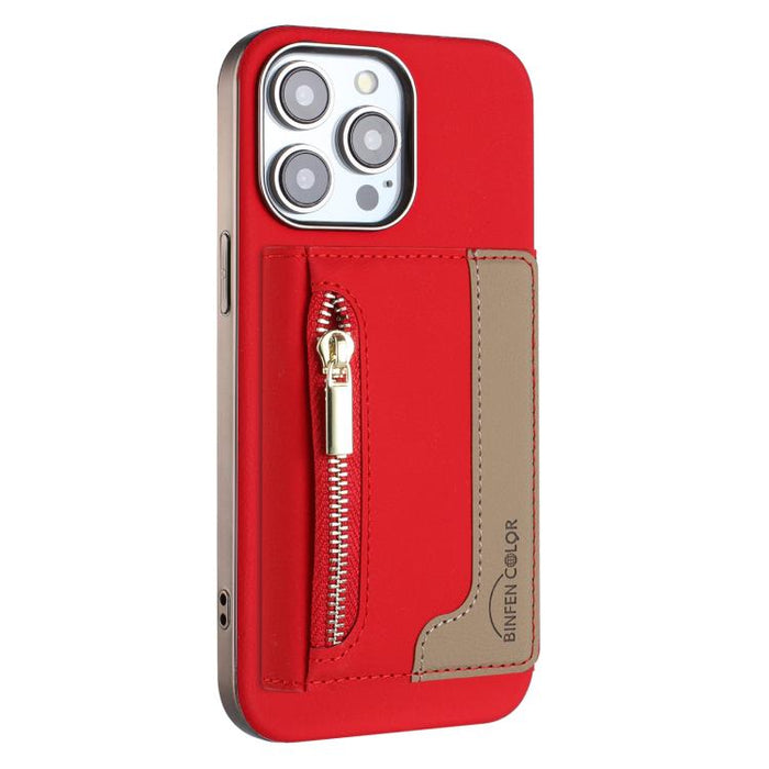 Zipper Horizontal Magnetic Card Bag RFID MagSafe Phone Case, For iPhone 12 / 12 Pro, For iPhone 11 Pro Max, For iPhone 11, For iPhone 11 Pro, For iPhone XR, For iPhone 8 Plus / 7 Plus, For iPhone 8 / 7 / 6