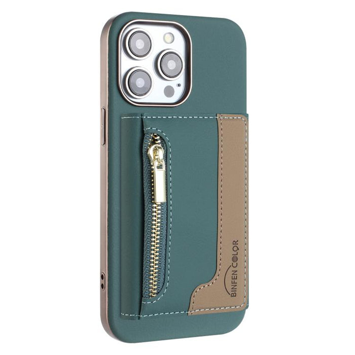 Zipper Horizontal Magnetic Card Bag RFID MagSafe Phone Case, For iPhone 12 / 12 Pro, For iPhone 11 Pro Max, For iPhone 11, For iPhone 11 Pro, For iPhone XR, For iPhone 8 Plus / 7 Plus, For iPhone 8 / 7 / 6