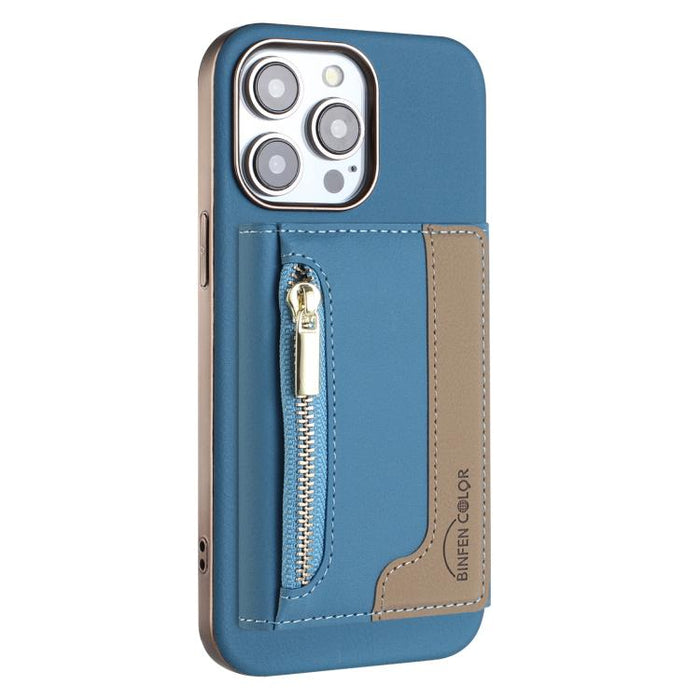 Zipper Horizontal Magnetic Card Bag RFID MagSafe Phone Case, For iPhone 12 / 12 Pro, For iPhone 11 Pro Max, For iPhone 11, For iPhone 11 Pro, For iPhone XR, For iPhone 8 Plus / 7 Plus, For iPhone 8 / 7 / 6