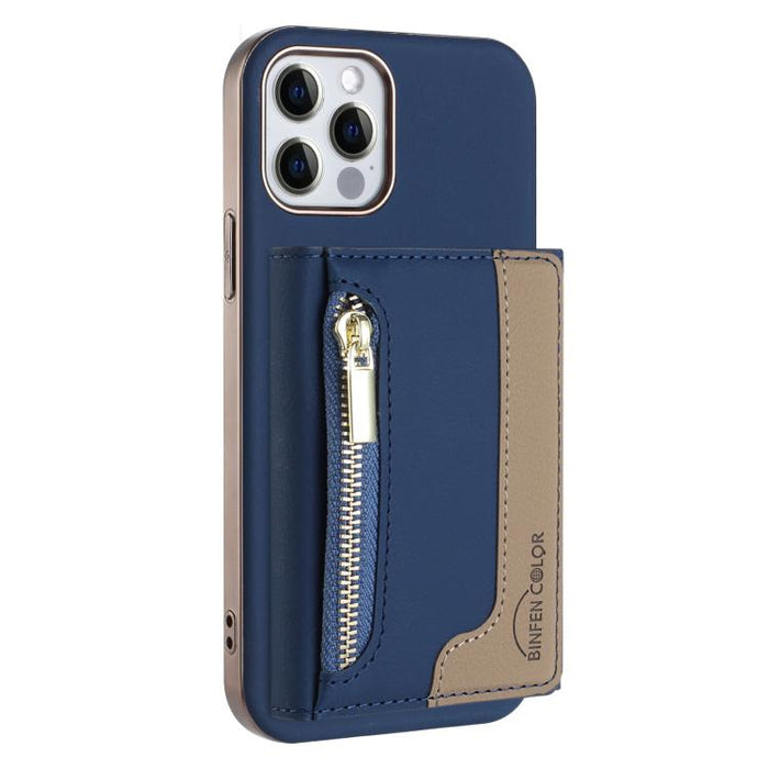 Zipper Horizontal Magnetic Card Bag RFID MagSafe Phone Case, For iPhone 12 / 12 Pro, For iPhone 11 Pro Max, For iPhone 11, For iPhone 11 Pro, For iPhone XR, For iPhone 8 Plus / 7 Plus, For iPhone 8 / 7 / 6