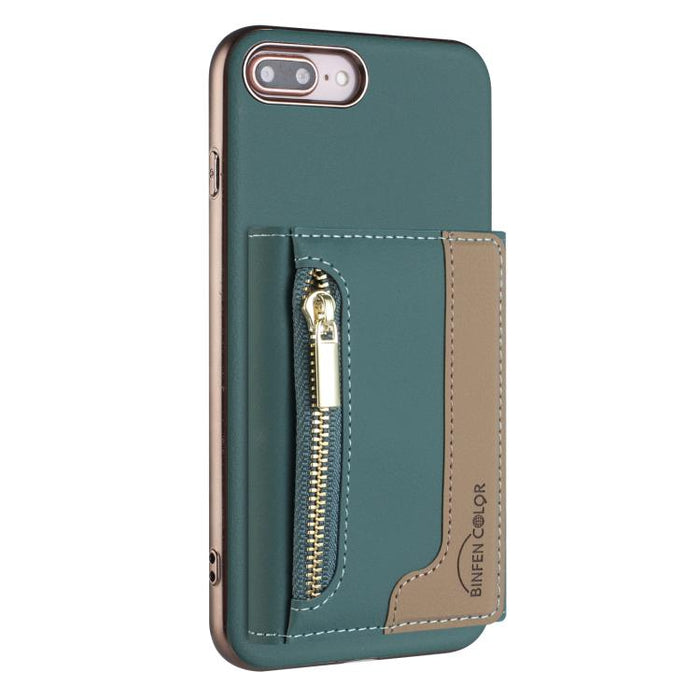 Zipper Horizontal Magnetic Card Bag RFID MagSafe Phone Case, For iPhone 12 / 12 Pro, For iPhone 11 Pro Max, For iPhone 11, For iPhone 11 Pro, For iPhone XR, For iPhone 8 Plus / 7 Plus, For iPhone 8 / 7 / 6