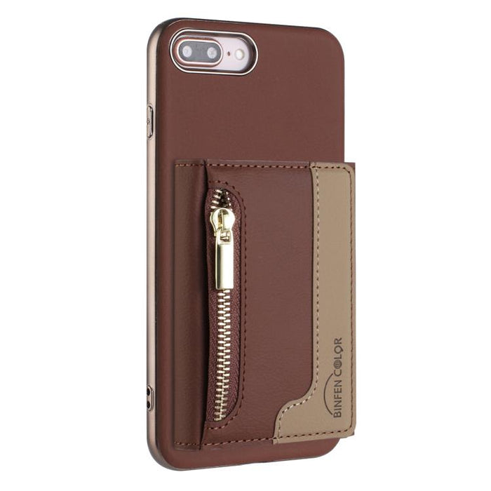 Zipper Horizontal Magnetic Card Bag RFID MagSafe Phone Case, For iPhone 12 / 12 Pro, For iPhone 11 Pro Max, For iPhone 11, For iPhone 11 Pro, For iPhone XR, For iPhone 8 Plus / 7 Plus, For iPhone 8 / 7 / 6