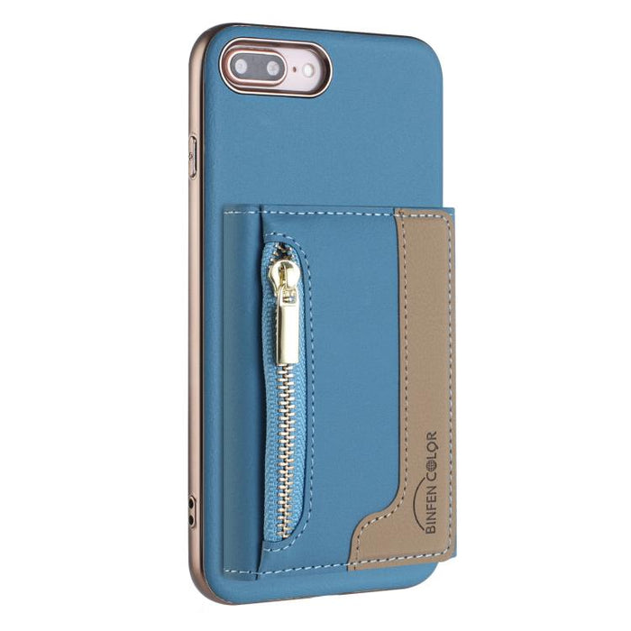 Zipper Horizontal Magnetic Card Bag RFID MagSafe Phone Case, For iPhone 12 / 12 Pro, For iPhone 11 Pro Max, For iPhone 11, For iPhone 11 Pro, For iPhone XR, For iPhone 8 Plus / 7 Plus, For iPhone 8 / 7 / 6