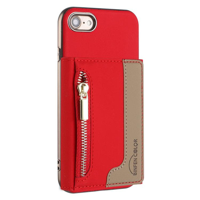 Zipper Horizontal Magnetic Card Bag RFID MagSafe Phone Case, For iPhone 12 / 12 Pro, For iPhone 11 Pro Max, For iPhone 11, For iPhone 11 Pro, For iPhone XR, For iPhone 8 Plus / 7 Plus, For iPhone 8 / 7 / 6