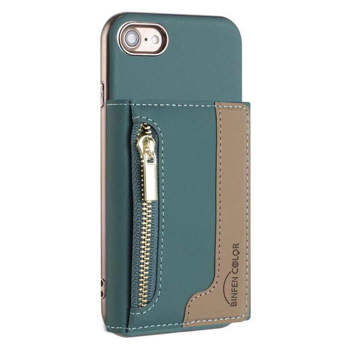 Zipper Horizontal Magnetic Card Bag RFID MagSafe Phone Case, For iPhone 12 / 12 Pro, For iPhone 11 Pro Max, For iPhone 11, For iPhone 11 Pro, For iPhone XR, For iPhone 8 Plus / 7 Plus, For iPhone 8 / 7 / 6