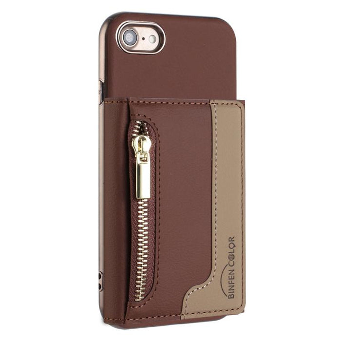 Zipper Horizontal Magnetic Card Bag RFID MagSafe Phone Case, For iPhone 12 / 12 Pro, For iPhone 11 Pro Max, For iPhone 11, For iPhone 11 Pro, For iPhone XR, For iPhone 8 Plus / 7 Plus, For iPhone 8 / 7 / 6