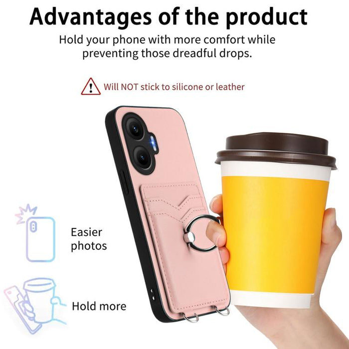 Funda para teléfono con tarjetero y anillo R20, For Redmi Turbo 4 Pro / Xiaomi Poco F7, For Redmi A5 4G 171.7mm / Xiaomi Poco C71