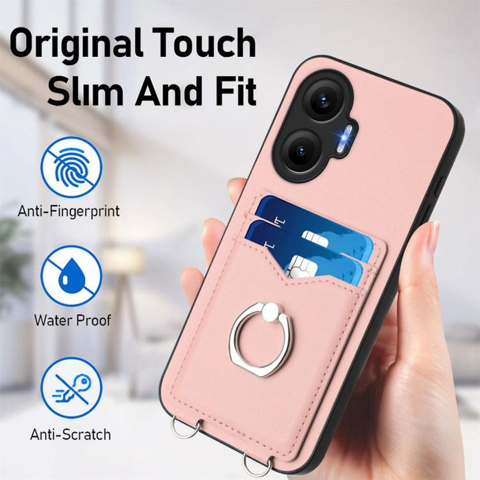 Funda para teléfono con tarjetero y anillo R20, For Redmi Turbo 4 Pro / Xiaomi Poco F7, For Redmi A5 4G 171.7mm / Xiaomi Poco C71