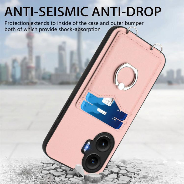 Funda para teléfono con tarjetero y anillo R20, For Redmi Turbo 4 Pro / Xiaomi Poco F7, For Redmi A5 4G 171.7mm / Xiaomi Poco C71