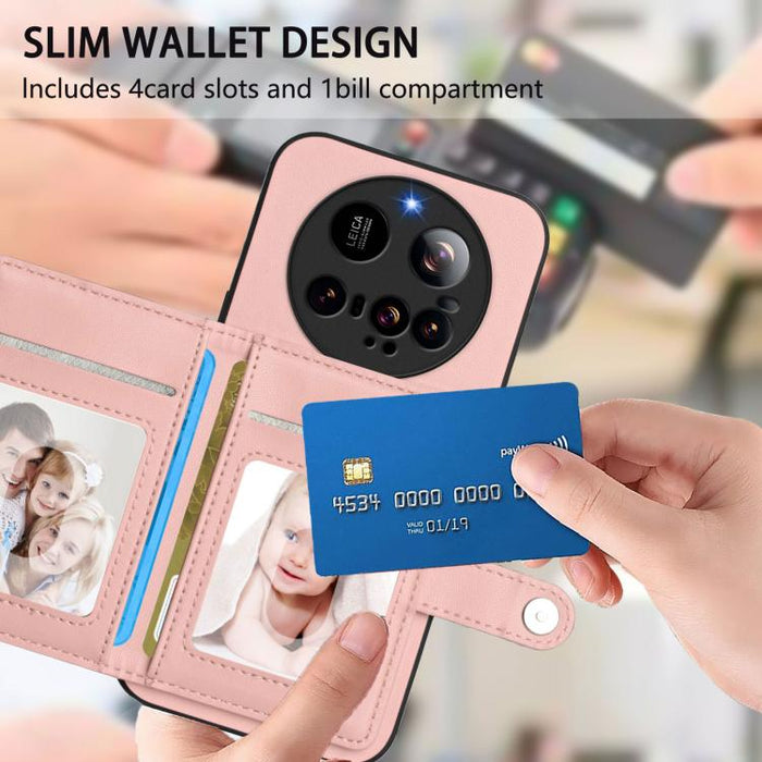 Funda para teléfono con tarjetero y protección RFID antirrobo, For Xiaomi 15 Ultra, For Xiaomi Poco X7 Pro