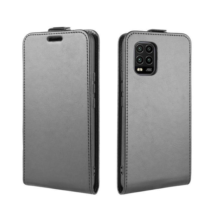 Estuche protector de cuero con tapa vertical individual con textura R64 con ranuras para tarjetas y marco de fotos, For Xiaomi Mi 10 Lite 5G