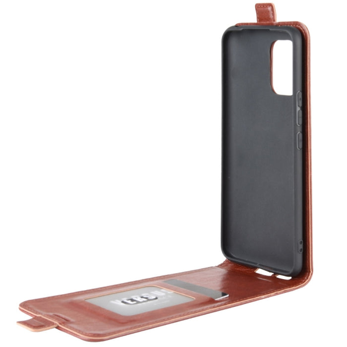 Estuche protector de cuero con tapa vertical individual con textura R64 con ranuras para tarjetas y marco de fotos, For Xiaomi Mi 10 Lite 5G