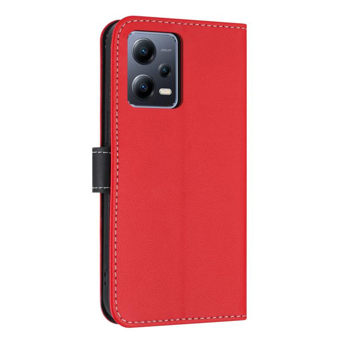 Funda de cuero con lazo metálico para teléfono con correa de mano, For Redmi 11A / 12C