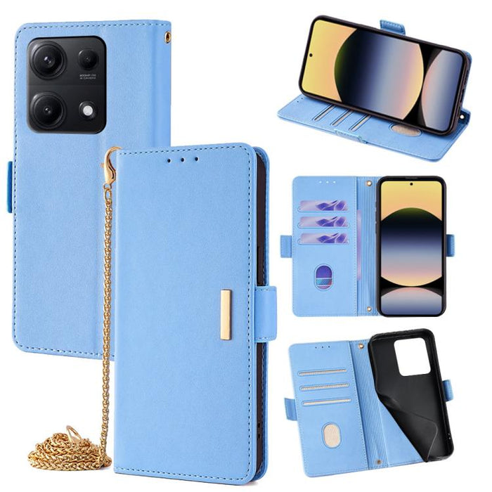 Funda de cuero para teléfono con cadena cruzada, For Redmi A7 Pro 4G / 5G 171mm / Poco C85x, For Redmi Turbo 5 Max / Poco X8 Pro Max 5G, For Redmi Turbo 5 / Poco X8 Pro 5G, For Redmi K90 Pro Max / Poco F8 Ultra, For Redmi K90 / Poco F8 Pro             ...