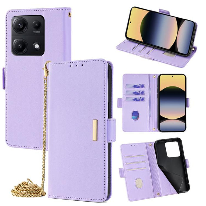 Funda de cuero para teléfono con cadena cruzada, For Redmi A7 Pro 4G / 5G 171mm / Poco C85x, For Redmi Turbo 5 Max / Poco X8 Pro Max 5G, For Redmi Turbo 5 / Poco X8 Pro 5G, For Redmi K90 Pro Max / Poco F8 Ultra, For Redmi K90 / Poco F8 Pro             ...