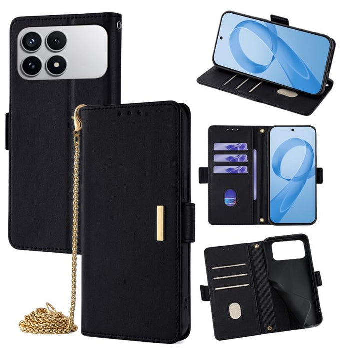 Funda de cuero para teléfono con cadena cruzada, For Redmi A7 Pro 4G / 5G 171mm / Poco C85x, For Redmi Turbo 5 Max / Poco X8 Pro Max 5G, For Redmi Turbo 5 / Poco X8 Pro 5G, For Redmi K90 Pro Max / Poco F8 Ultra, For Redmi K90 / Poco F8 Pro             ...