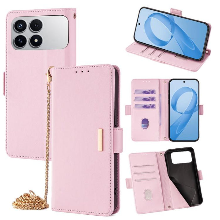 Funda de cuero para teléfono con cadena cruzada, For Redmi A7 Pro 4G / 5G 171mm / Poco C85x, For Redmi Turbo 5 Max / Poco X8 Pro Max 5G, For Redmi Turbo 5 / Poco X8 Pro 5G, For Redmi K90 Pro Max / Poco F8 Ultra, For Redmi K90 / Poco F8 Pro             ...
