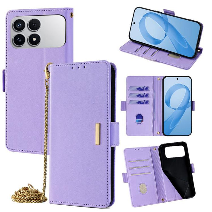 Funda de cuero para teléfono con cadena cruzada, For Redmi A7 Pro 4G / 5G 171mm / Poco C85x, For Redmi Turbo 5 Max / Poco X8 Pro Max 5G, For Redmi Turbo 5 / Poco X8 Pro 5G, For Redmi K90 Pro Max / Poco F8 Ultra, For Redmi K90 / Poco F8 Pro             ...