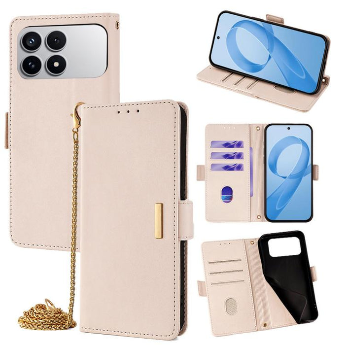 Funda de cuero para teléfono con cadena cruzada, For Redmi A7 Pro 4G / 5G 171mm / Poco C85x, For Redmi Turbo 5 Max / Poco X8 Pro Max 5G, For Redmi Turbo 5 / Poco X8 Pro 5G, For Redmi K90 Pro Max / Poco F8 Ultra, For Redmi K90 / Poco F8 Pro             ...