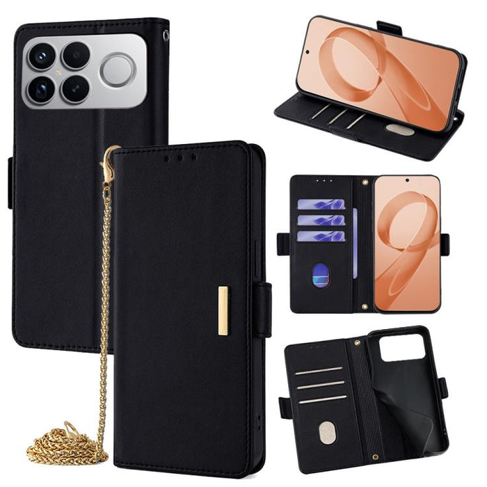 Funda de cuero para teléfono con cadena cruzada, For Redmi A7 Pro 4G / 5G 171mm / Poco C85x, For Redmi Turbo 5 Max / Poco X8 Pro Max 5G, For Redmi Turbo 5 / Poco X8 Pro 5G, For Redmi K90 Pro Max / Poco F8 Ultra, For Redmi K90 / Poco F8 Pro             ...