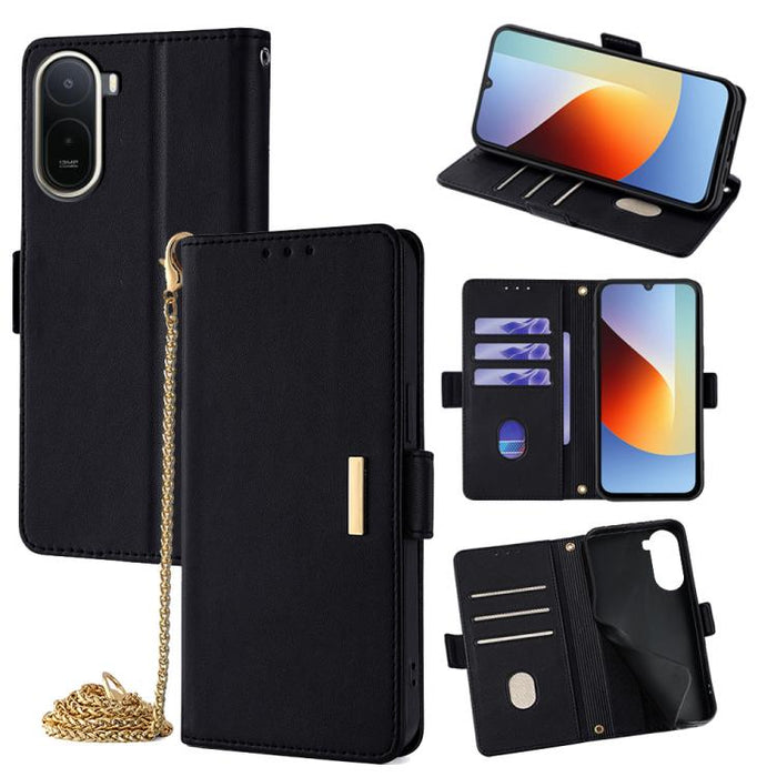 Funda de cuero para teléfono con cadena cruzada, For Redmi A7 Pro 4G / 5G 171mm / Poco C85x, For Redmi Turbo 5 Max / Poco X8 Pro Max 5G, For Redmi Turbo 5 / Poco X8 Pro 5G, For Redmi K90 Pro Max / Poco F8 Ultra, For Redmi K90 / Poco F8 Pro             ...