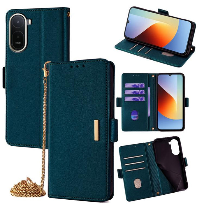 Funda de cuero para teléfono con cadena cruzada, For Redmi A7 Pro 4G / 5G 171mm / Poco C85x, For Redmi Turbo 5 Max / Poco X8 Pro Max 5G, For Redmi Turbo 5 / Poco X8 Pro 5G, For Redmi K90 Pro Max / Poco F8 Ultra, For Redmi K90 / Poco F8 Pro             ...