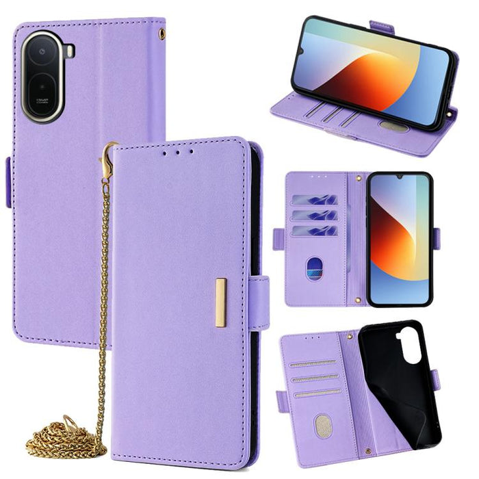 Funda de cuero para teléfono con cadena cruzada, For Redmi A7 Pro 4G / 5G 171mm / Poco C85x, For Redmi Turbo 5 Max / Poco X8 Pro Max 5G, For Redmi Turbo 5 / Poco X8 Pro 5G, For Redmi K90 Pro Max / Poco F8 Ultra, For Redmi K90 / Poco F8 Pro             ...