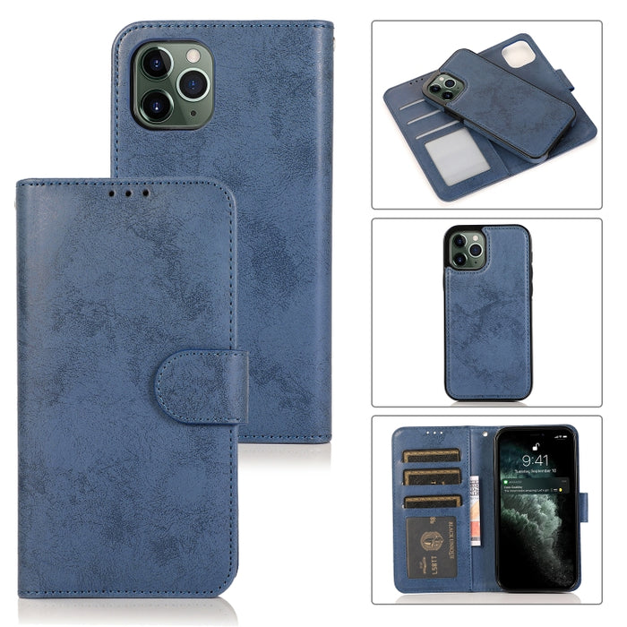 KLT888-2 Retro 2 en 1 Flip horizontal magnético desmontable TPU + Funda de cuero PU con soporte y ranuras para tarjetas y marco de fotos y billetera