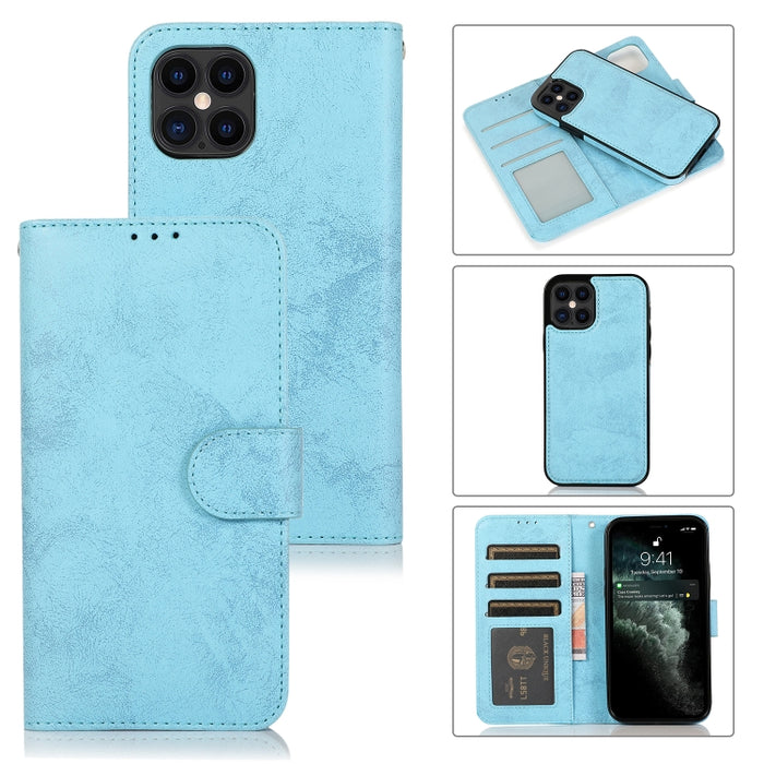 KLT888-2 Retro 2 en 1 Flip horizontal magnético desmontable TPU + Funda de cuero PU con soporte y ranuras para tarjetas y marco de fotos y billetera