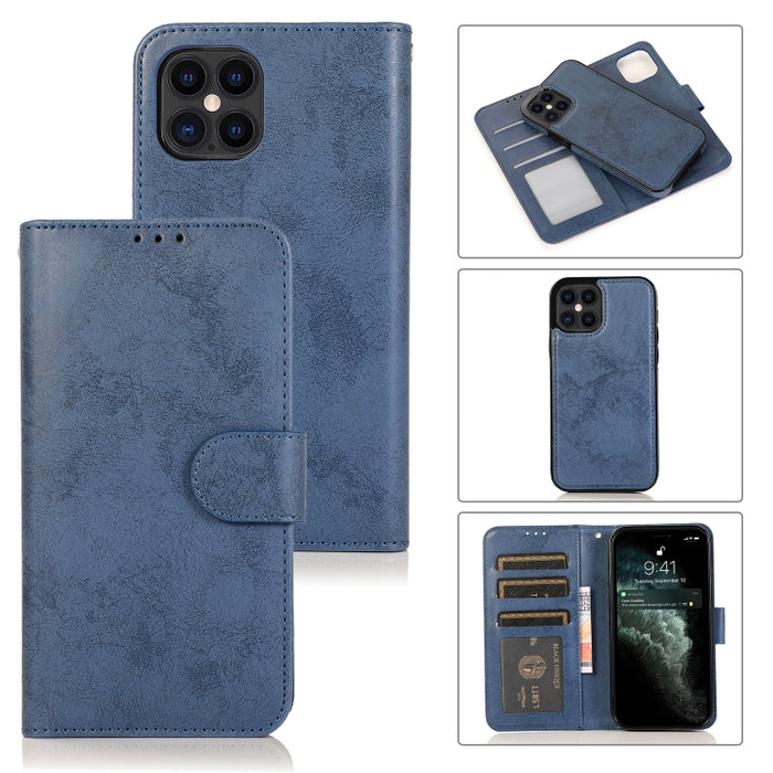 KLT888-2 Retro 2 en 1 Flip horizontal magnético desmontable TPU + Funda de cuero PU con soporte y ranuras para tarjetas y marco de fotos y billetera