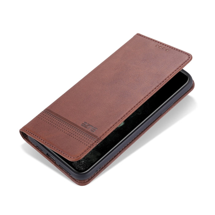 AZNS Estuche de cuero con tapa horizontal con textura de becerro magnético con ranuras para tarjetas y soporte y billetera, For iPhone 12 Pro Max, For iPhone 12 / 12 Pro, For iPhone 12 mini, For iPhone 11 Pro Max, For iPhone 11 Pro, For iPhone 11