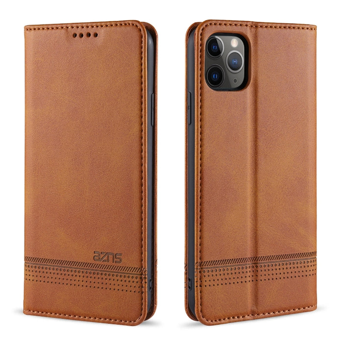 AZNS Estuche de cuero con tapa horizontal con textura de becerro magnético con ranuras para tarjetas y soporte y billetera, For iPhone 12 Pro Max, For iPhone 12 / 12 Pro, For iPhone 12 mini, For iPhone 11 Pro Max, For iPhone 11 Pro, For iPhone 11