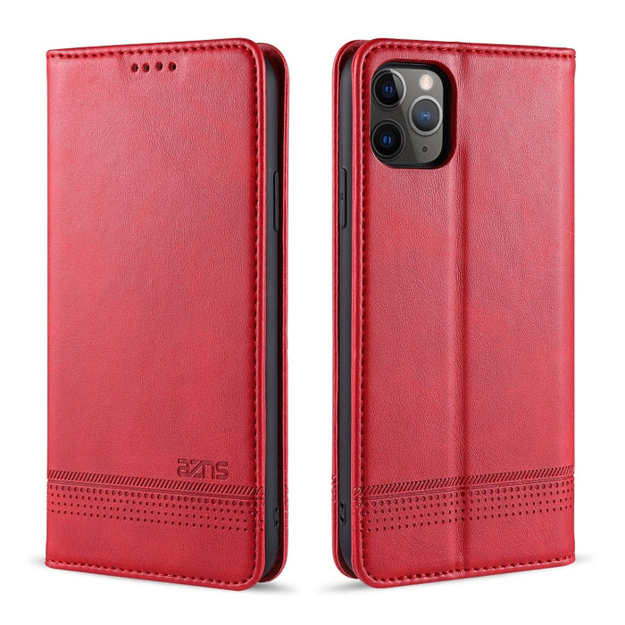 AZNS Estuche de cuero con tapa horizontal con textura de becerro magnético con ranuras para tarjetas y soporte y billetera, For iPhone 12 Pro Max, For iPhone 12 / 12 Pro, For iPhone 12 mini, For iPhone 11 Pro Max, For iPhone 11 Pro, For iPhone 11