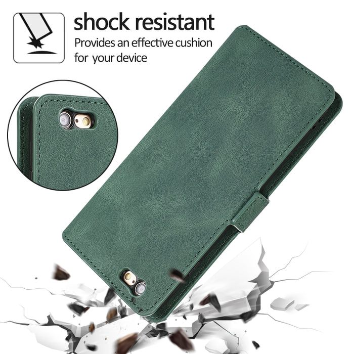 Cierre de cierre magnético retro Estuche de cuero con tapa horizontal con soporte y ranuras para tarjetas y marco de fotos y billetera, For iPhone 6, For iPhone 6 Plus, For iPhone SE 2022 / SE 2020 / 8 / 7, For iPhone 8 Plus / 7 Plus, For iPhone 11    ...
