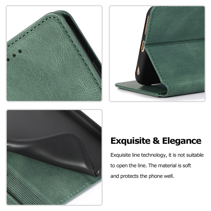 Cierre de cierre magnético retro Estuche de cuero con tapa horizontal con soporte y ranuras para tarjetas y marco de fotos y billetera, For iPhone 6, For iPhone 6 Plus, For iPhone SE 2022 / SE 2020 / 8 / 7, For iPhone 8 Plus / 7 Plus, For iPhone 11    ...
