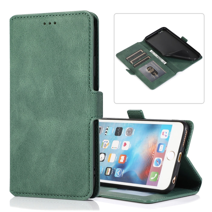 Cierre de cierre magnético retro Estuche de cuero con tapa horizontal con soporte y ranuras para tarjetas y marco de fotos y billetera, For iPhone 6, For iPhone 6 Plus, For iPhone SE 2022 / SE 2020 / 8 / 7, For iPhone 8 Plus / 7 Plus, For iPhone 11    ...