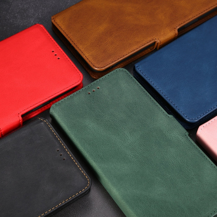 Cierre de cierre magnético retro Estuche de cuero con tapa horizontal con soporte y ranuras para tarjetas y marco de fotos y billetera, For iPhone 6, For iPhone 6 Plus, For iPhone SE 2022 / SE 2020 / 8 / 7, For iPhone 8 Plus / 7 Plus, For iPhone 11    ...