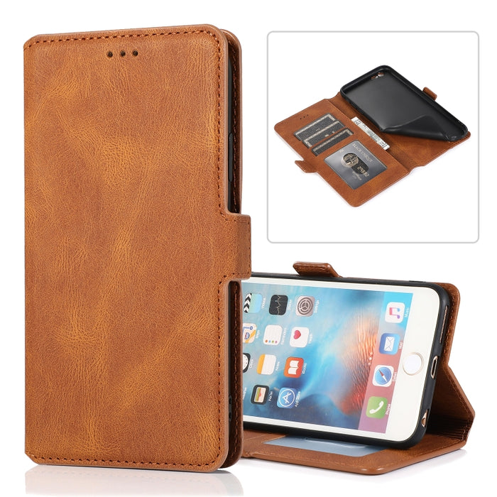 Cierre de cierre magnético retro Estuche de cuero con tapa horizontal con soporte y ranuras para tarjetas y marco de fotos y billetera, For iPhone 6, For iPhone 6 Plus, For iPhone SE 2022 / SE 2020 / 8 / 7, For iPhone 8 Plus / 7 Plus, For iPhone 11    ...