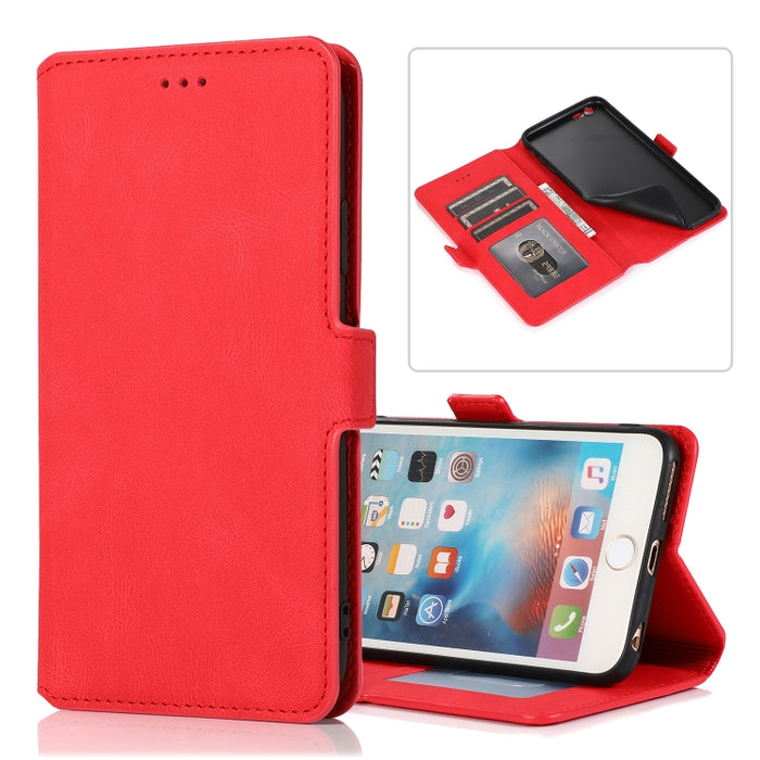 Cierre de cierre magnético retro Estuche de cuero con tapa horizontal con soporte y ranuras para tarjetas y marco de fotos y billetera, For iPhone 6, For iPhone 6 Plus, For iPhone SE 2022 / SE 2020 / 8 / 7, For iPhone 8 Plus / 7 Plus, For iPhone 11    ...