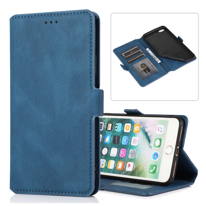 Cierre de cierre magnético retro Estuche de cuero con tapa horizontal con soporte y ranuras para tarjetas y marco de fotos y billetera, For iPhone 6, For iPhone 6 Plus, For iPhone SE 2022 / SE 2020 / 8 / 7, For iPhone 8 Plus / 7 Plus, For iPhone 11    ...