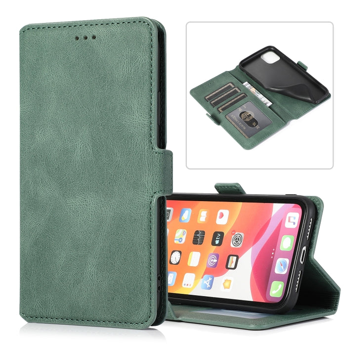 Cierre de cierre magnético retro Estuche de cuero con tapa horizontal con soporte y ranuras para tarjetas y marco de fotos y billetera, For iPhone 6, For iPhone 6 Plus, For iPhone SE 2022 / SE 2020 / 8 / 7, For iPhone 8 Plus / 7 Plus, For iPhone 11    ...