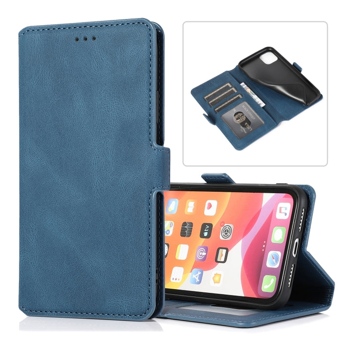 Cierre de cierre magnético retro Estuche de cuero con tapa horizontal con soporte y ranuras para tarjetas y marco de fotos y billetera, For iPhone 6, For iPhone 6 Plus, For iPhone SE 2022 / SE 2020 / 8 / 7, For iPhone 8 Plus / 7 Plus, For iPhone 11    ...