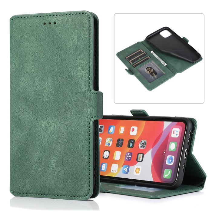 Cierre de cierre magnético retro Estuche de cuero con tapa horizontal con soporte y ranuras para tarjetas y marco de fotos y billetera, For iPhone 6, For iPhone 6 Plus, For iPhone SE 2022 / SE 2020 / 8 / 7, For iPhone 8 Plus / 7 Plus, For iPhone 11    ...