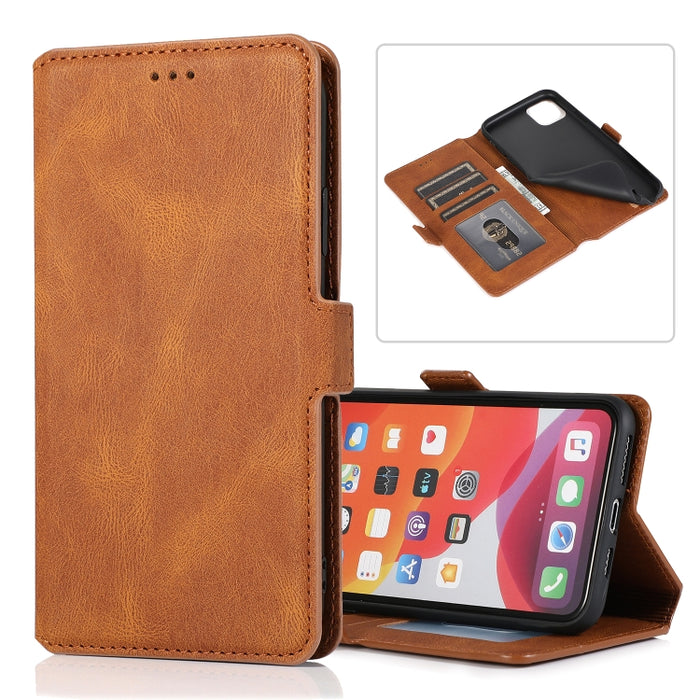 Cierre de cierre magnético retro Estuche de cuero con tapa horizontal con soporte y ranuras para tarjetas y marco de fotos y billetera, For iPhone 6, For iPhone 6 Plus, For iPhone SE 2022 / SE 2020 / 8 / 7, For iPhone 8 Plus / 7 Plus, For iPhone 11    ...