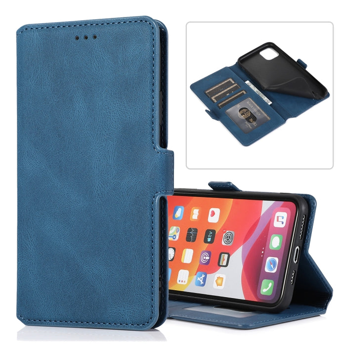 Cierre de cierre magnético retro Estuche de cuero con tapa horizontal con soporte y ranuras para tarjetas y marco de fotos y billetera, For iPhone 6, For iPhone 6 Plus, For iPhone SE 2022 / SE 2020 / 8 / 7, For iPhone 8 Plus / 7 Plus, For iPhone 11    ...